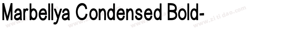 Marbellya Condensed Bold字体转换